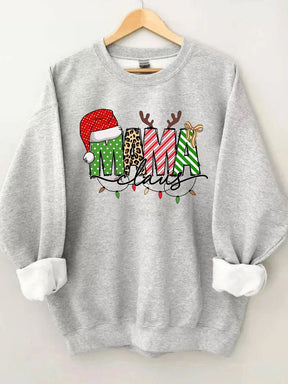 Women's Plus Size MAMA Christmas Sweatshirt