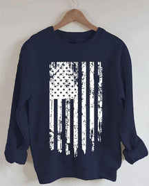 Women's Plus Size USA Flag Sweatshirt