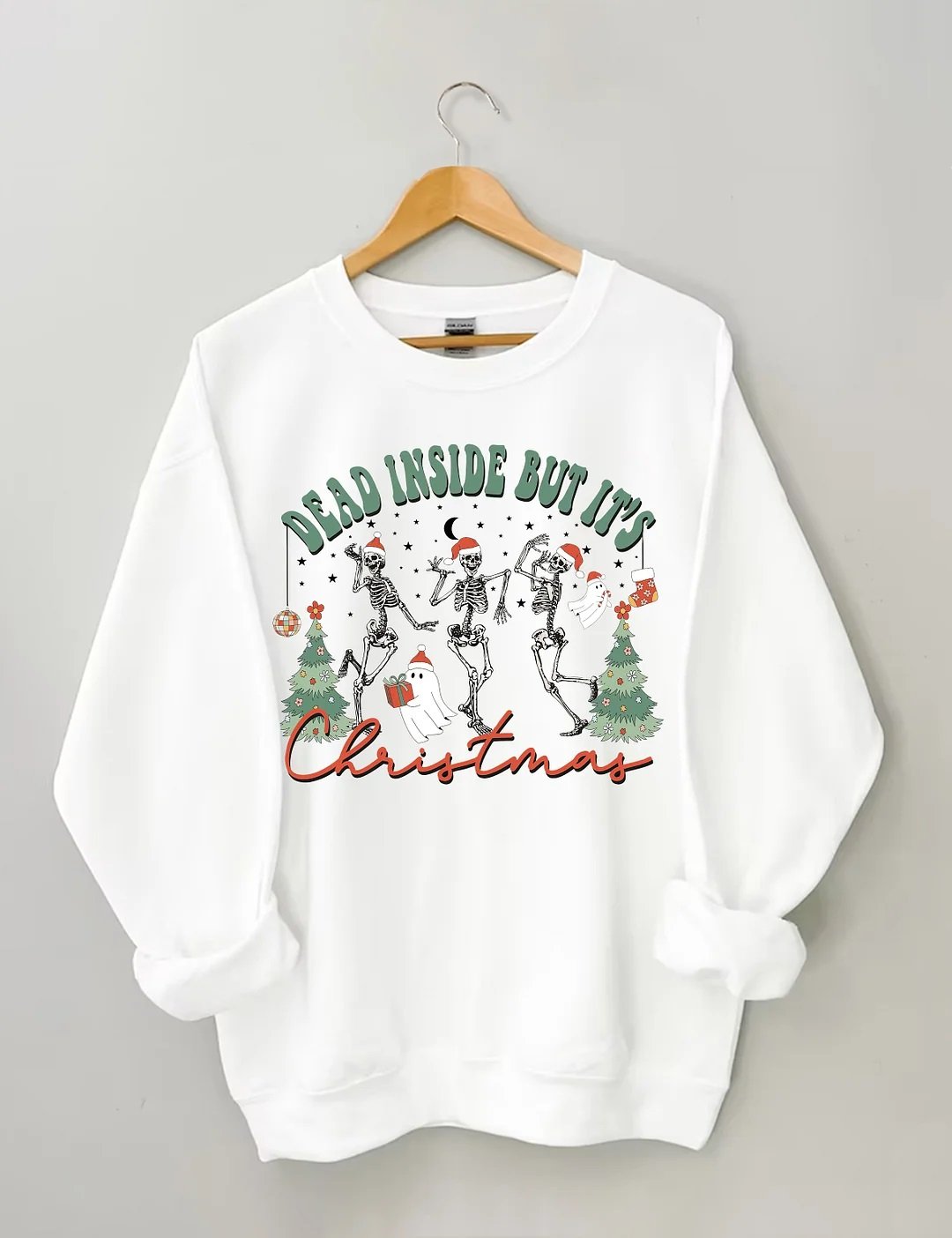 Women's Plus Size Dead Inside But It's Christmas Sweatshirt