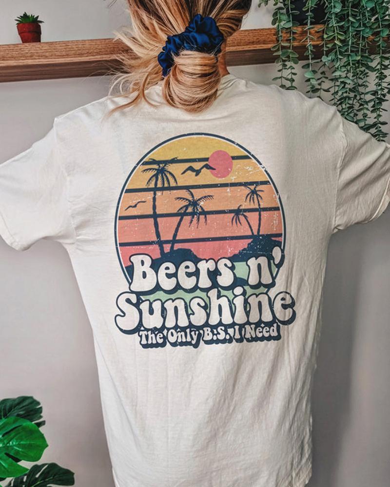 Plus Size Beers N Sunshine T-Shirt