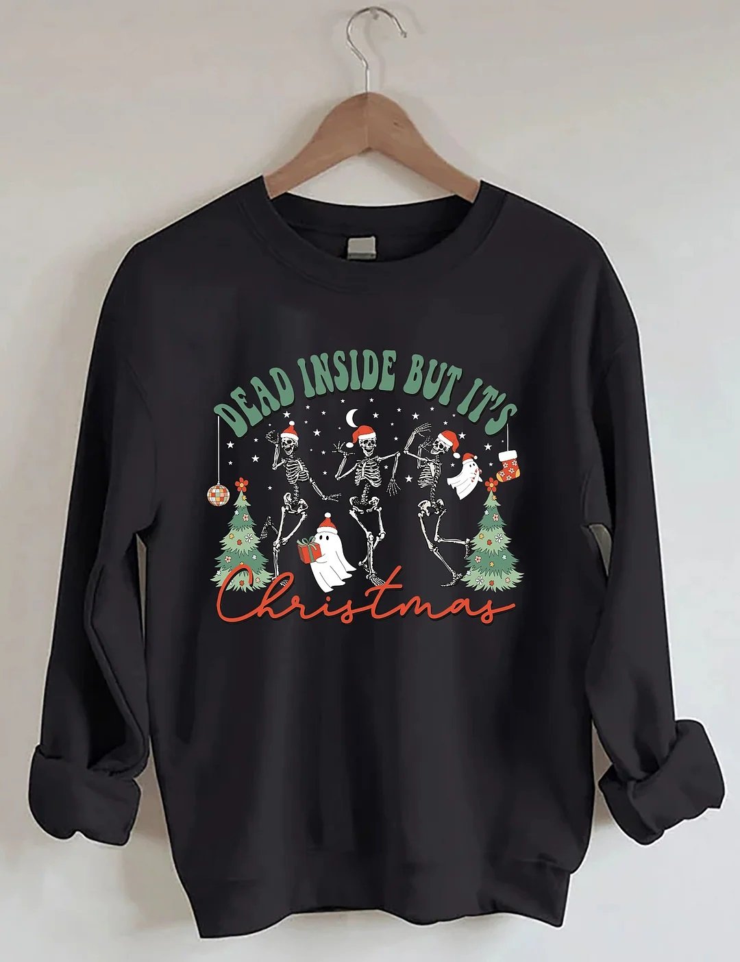 Women's Plus Size Dead Inside But It's Christmas Sweatshirt