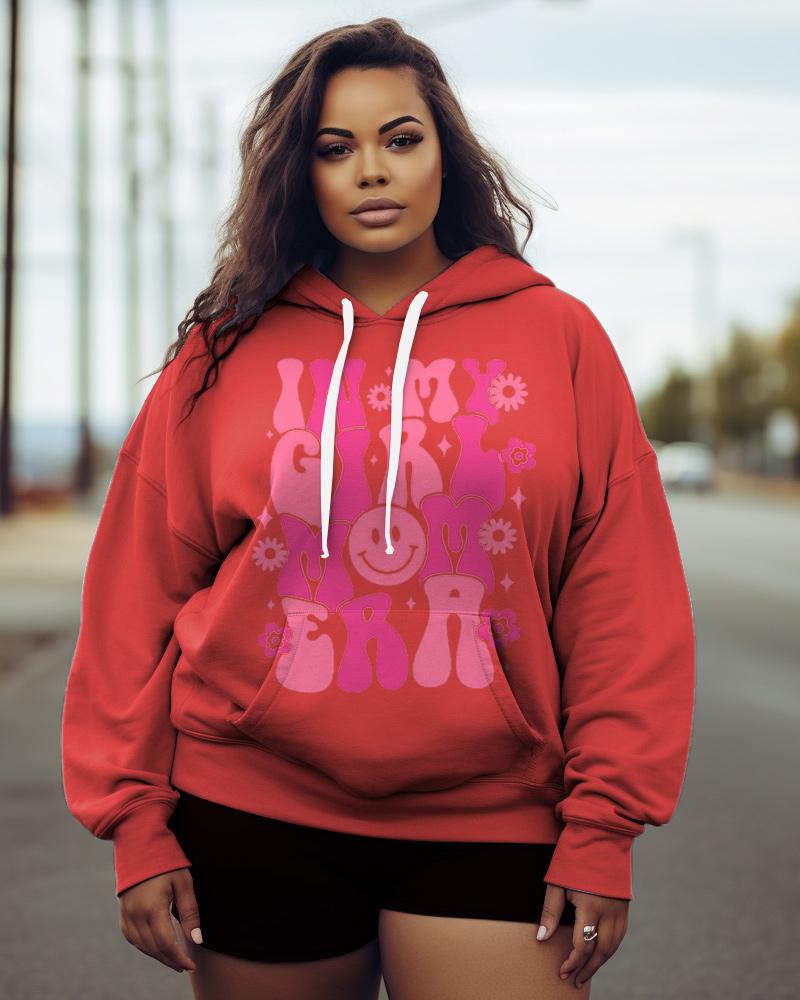 Women's Plus In My Girl Mom Era Hoodie