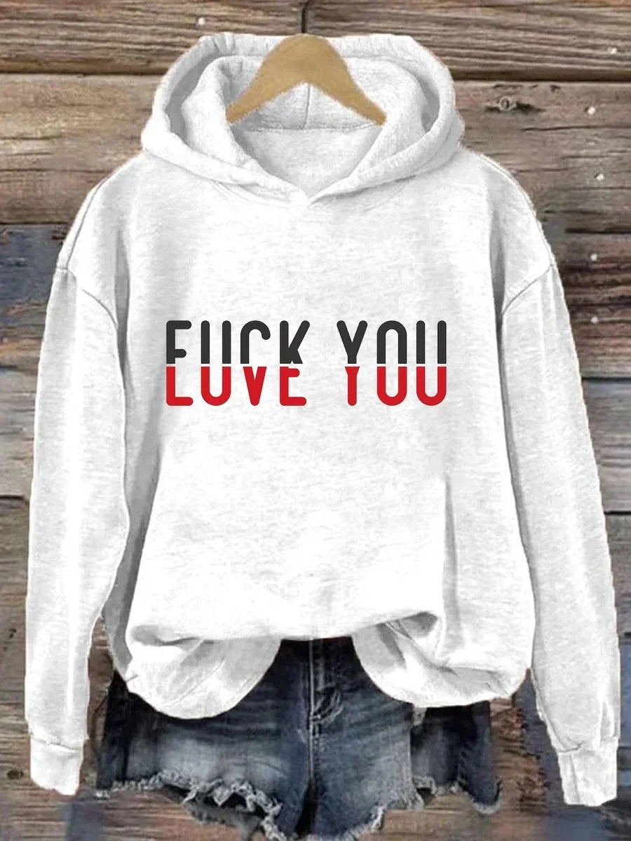 Women's Plus Size Love You Hoodie