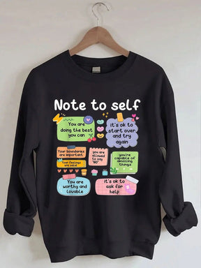 Women's Plus Size Note To Self Sweatshirt