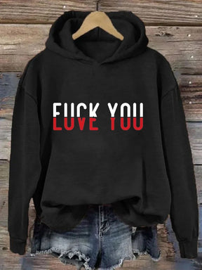 Women's Plus Size Love You Hoodie