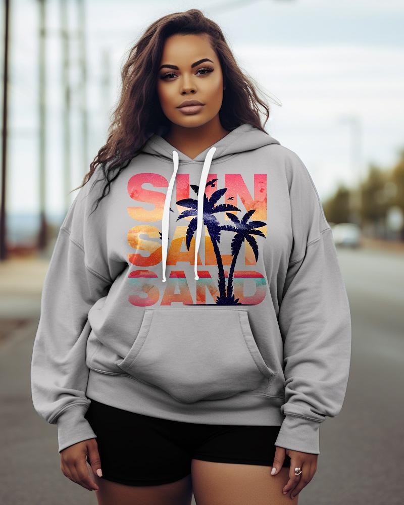 Women's Plus Sun Salt Sand Hoodie