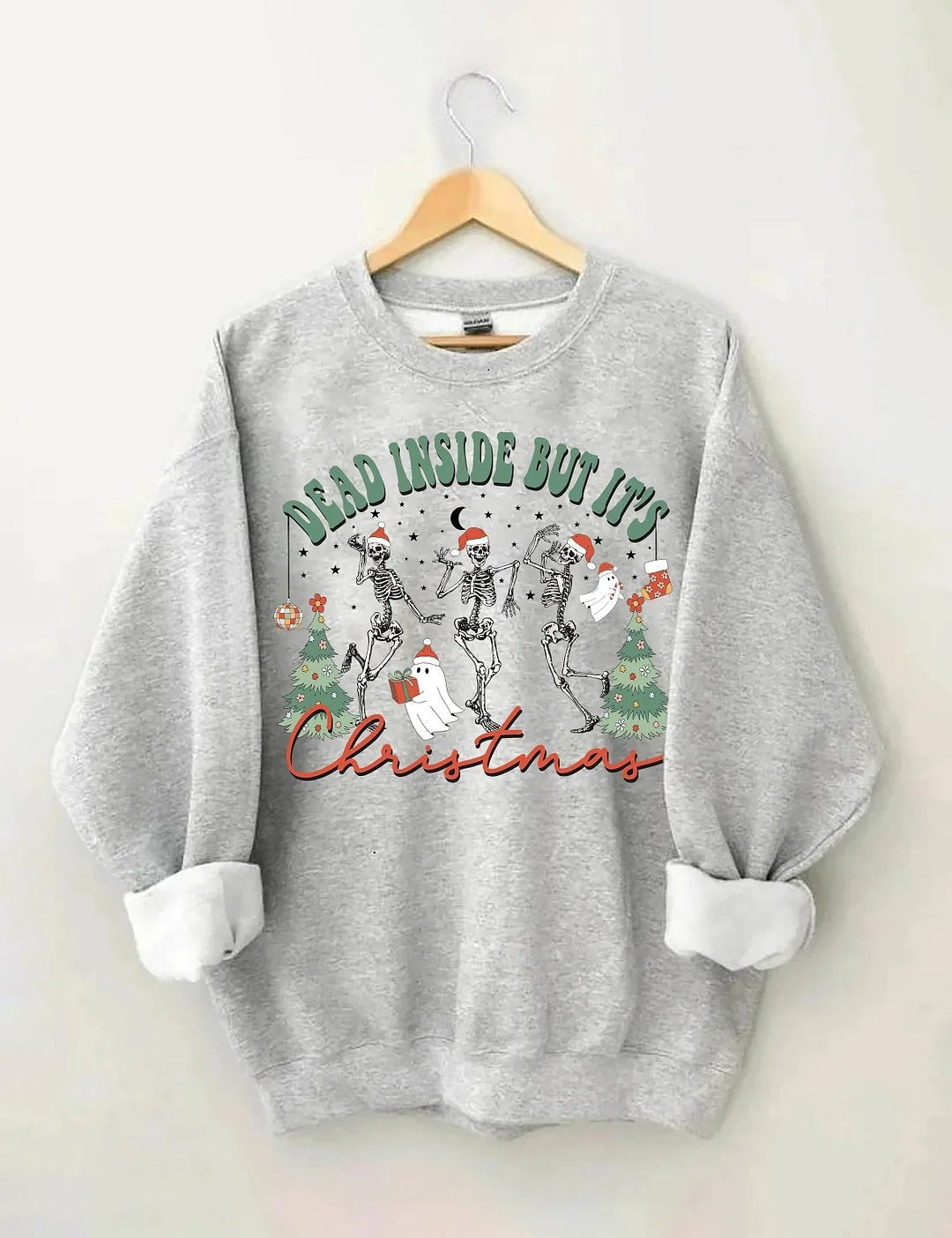 Women's Plus Size Dead Inside But It's Christmas Sweatshirt