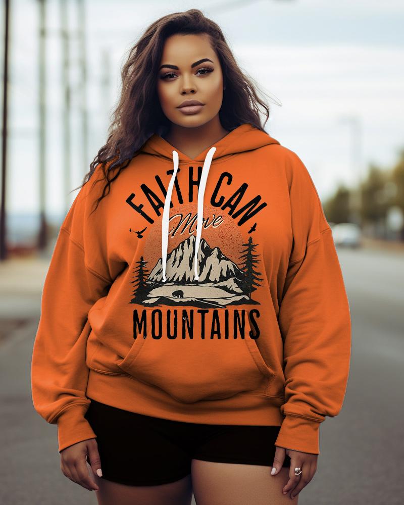 Women's Plus Faith Can Move Mountains Hoodie