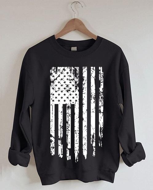 Women's Plus Size USA Flag Sweatshirt