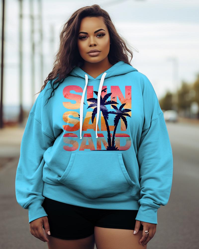 Women's Plus Sun Salt Sand Hoodie