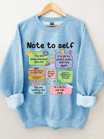 Women's Plus Size Note To Self Sweatshirt