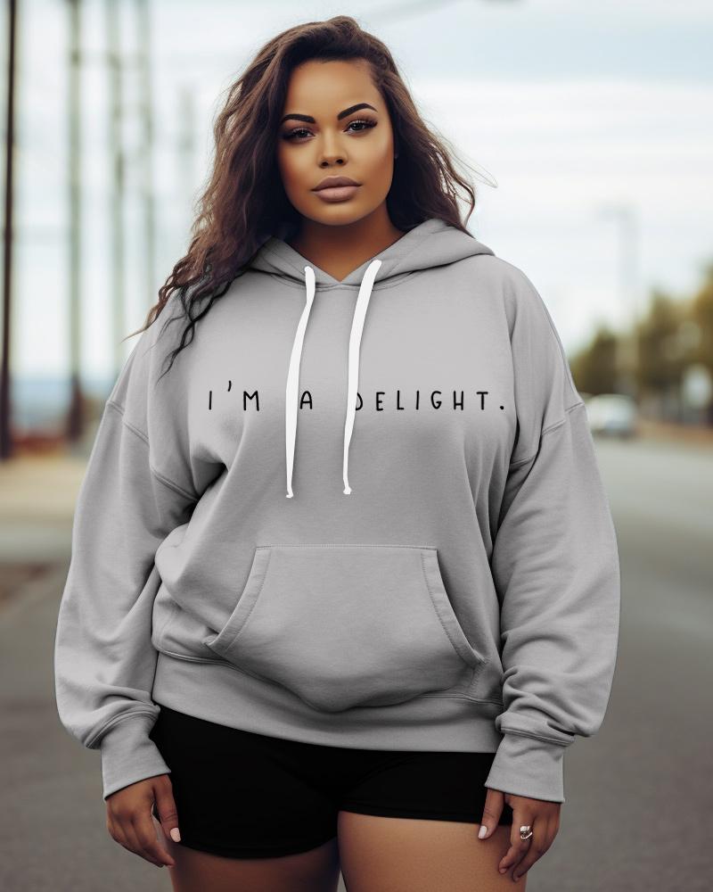 Women's Plus Im a Delight Sarcastic Hoodie