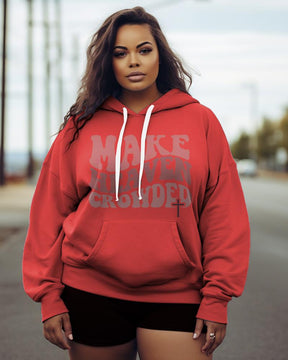 Women's Plus Make Heaven Crowded Christian Hoodie