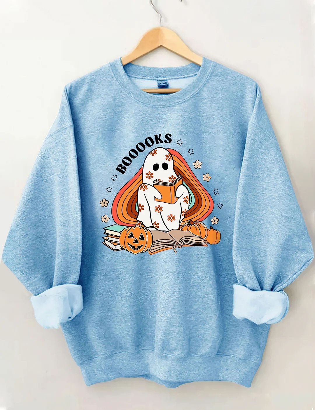 Women's Plus Size Boooooks Ghost Sweatshirt