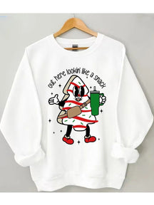 Women's Plus Size Boojee Christmas Tree Cake Sweatshirt