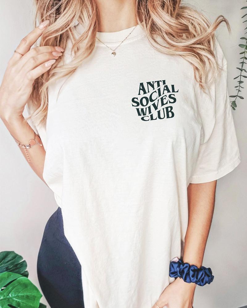 Plus Size Anti Social Wives T-Shirt