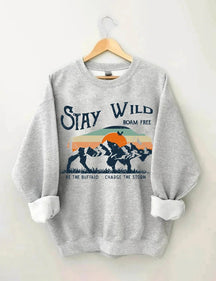 Women's Plus Size Stay Wild Buffalo Sweatshirt