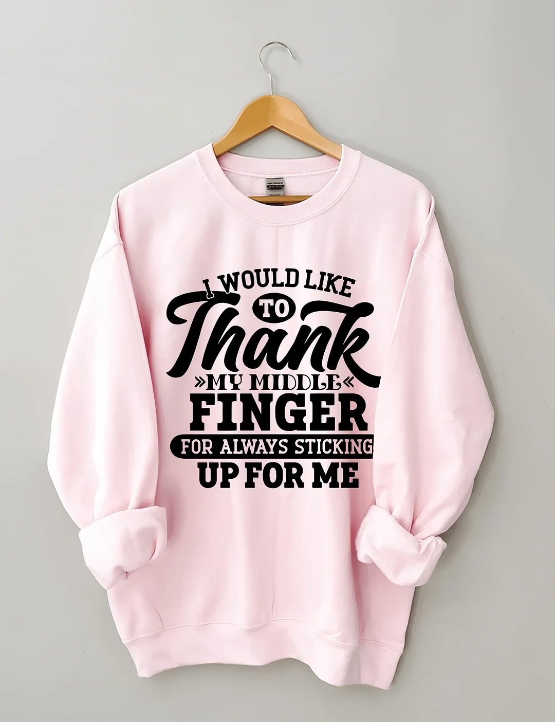 Women's Plus Size I Would Like To Thank My Middle Finger Sweatshirt