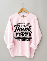 Women's Plus Size I Would Like To Thank My Middle Finger Sweatshirt