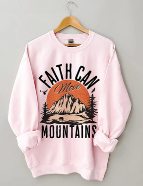 Women's Plus Size Faith Can Move Mountains Sweatshirt