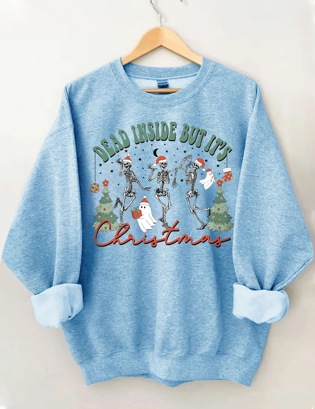 Women's Plus Size Dead Inside But It's Christmas Sweatshirt