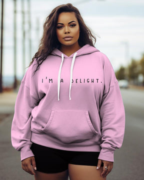 Women's Plus Im a Delight Sarcastic Hoodie