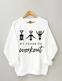 Women's Plus Size Wine Favorite Workout Sweatshirt