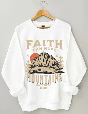 Women's Plus Size Faith Can Move Mountains Sweatshirt