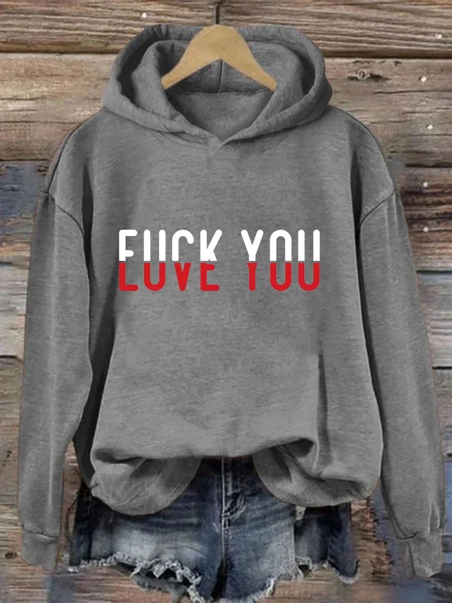 Women's Plus Size Love You Hoodie