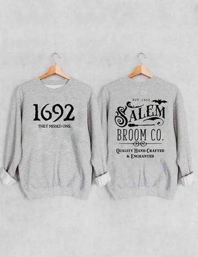 Women's Plus Size Salem Broom Co Halloween Sweatshirt