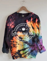 Women's Plus Size Sanderson Sisters Coffee Tie Dye Sweatshirt Pullover