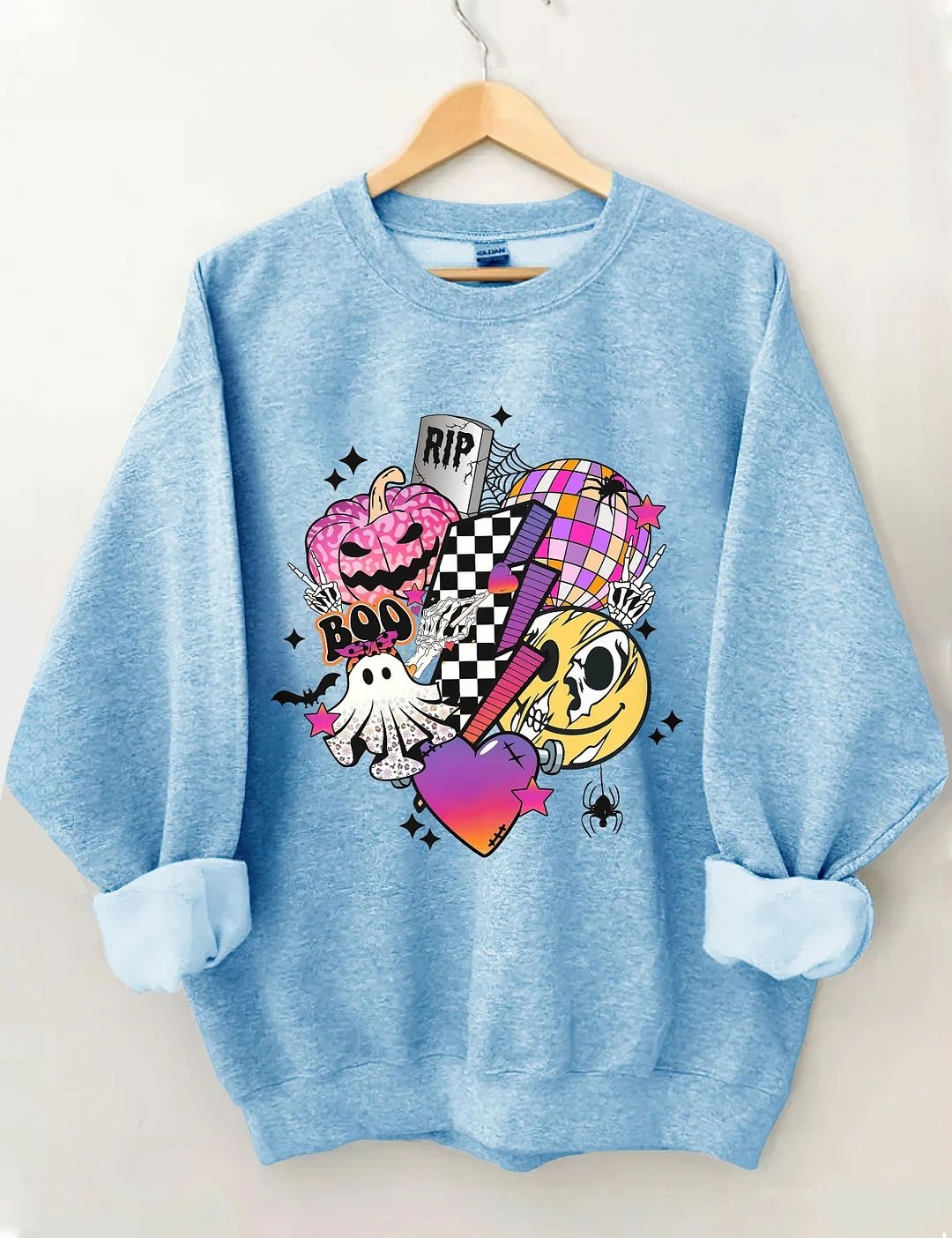 Women's Plus Size Retro Halloween Sweatshirt