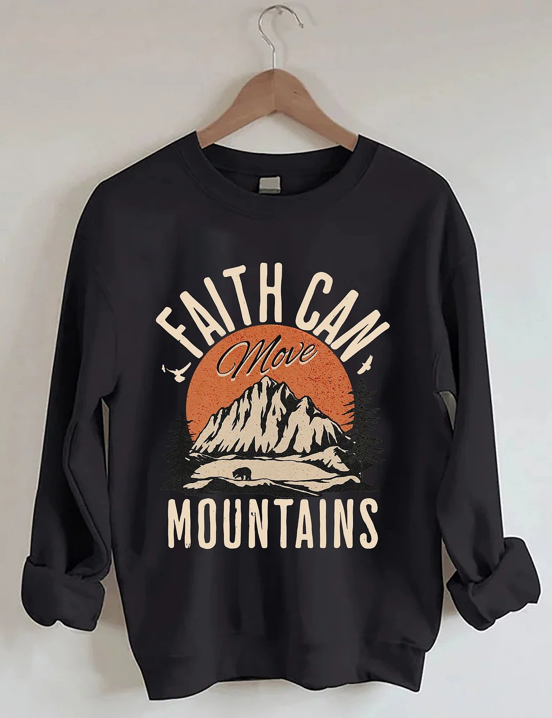 Women's Plus Size Faith Can Move Mountains Sweatshirt