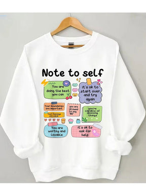 Women's Plus Size Note To Self Sweatshirt