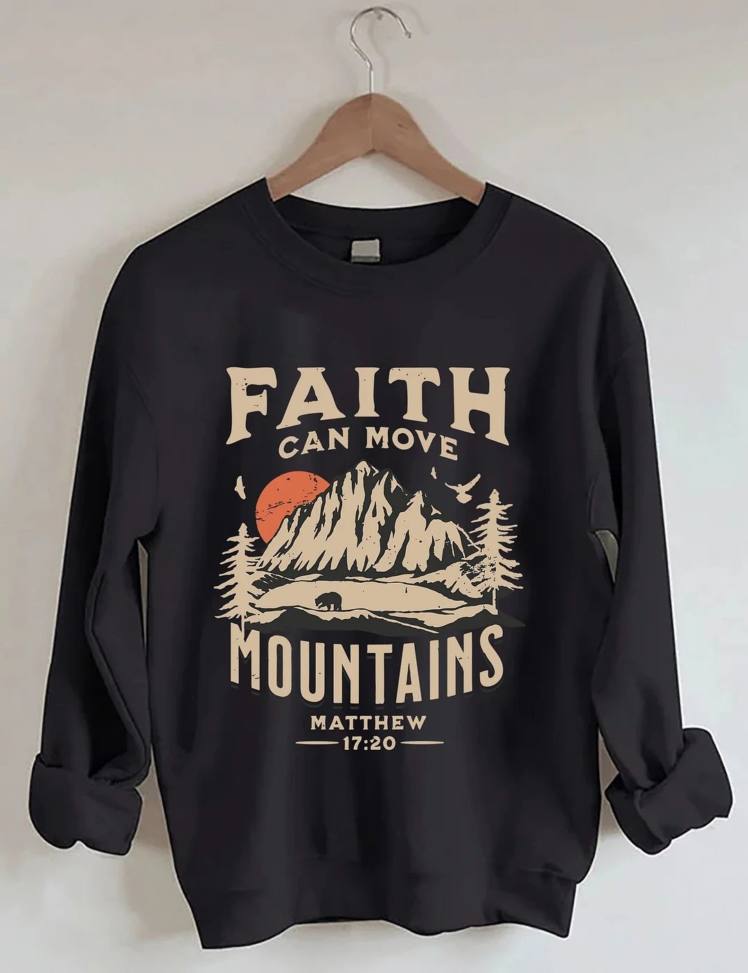 Women's Plus Size Faith Can Move Mountains Sweatshirt