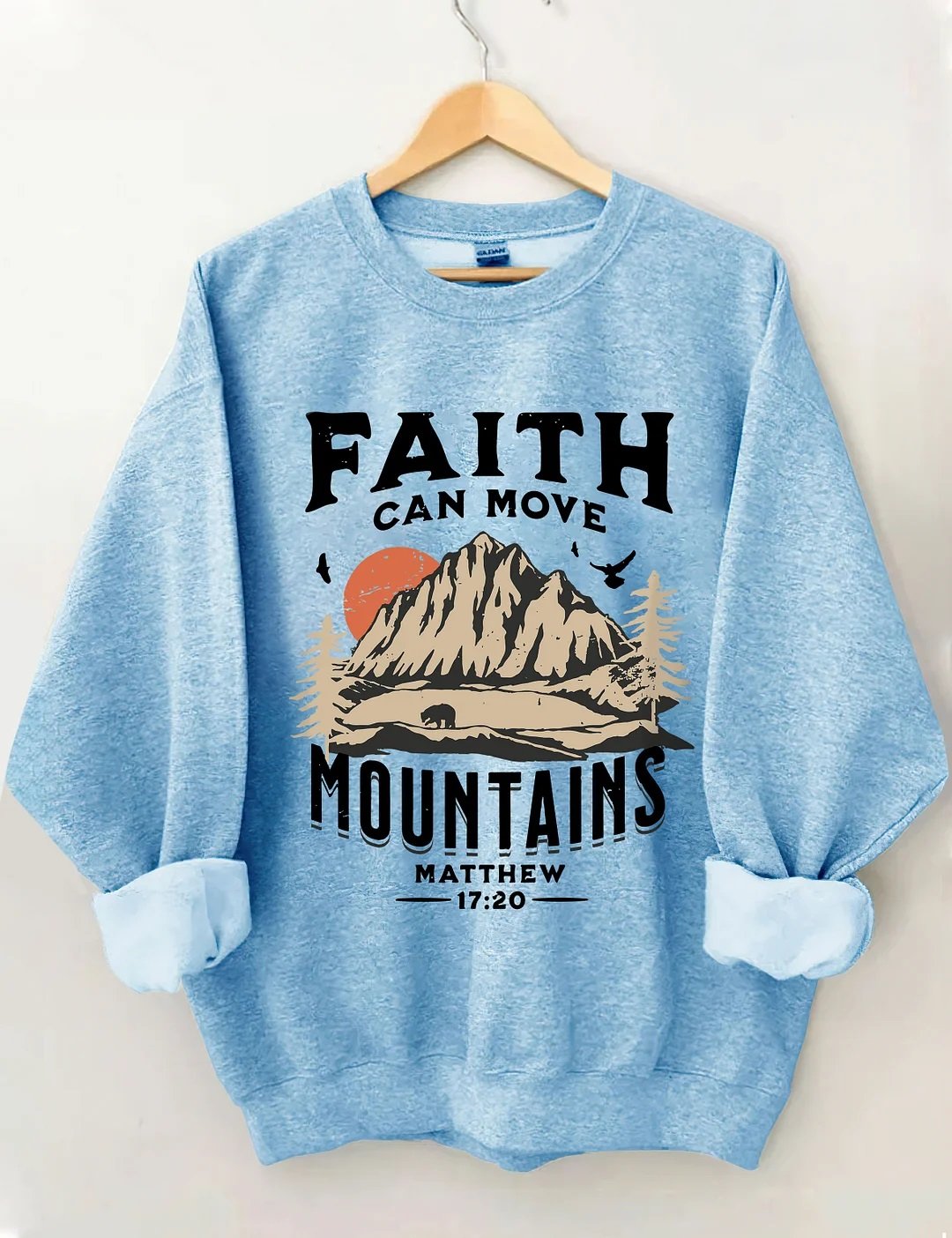 Women's Plus Size Faith Can Move Mountains Sweatshirt