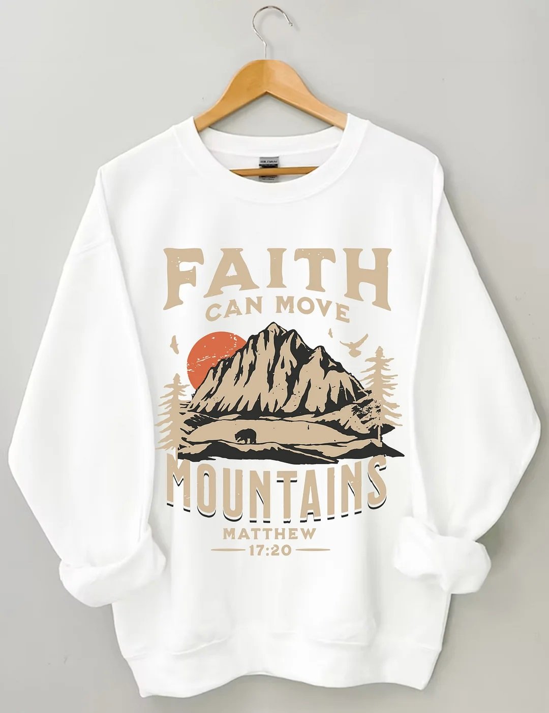 Women's Plus Size Faith Can Move Mountains Sweatshirt