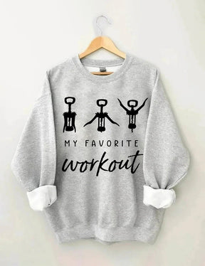 Women's Plus Size Wine Favorite Workout Sweatshirt