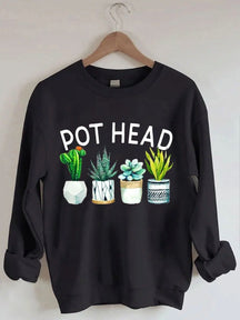 Women's Plus Size Pot Head Sweatshirt