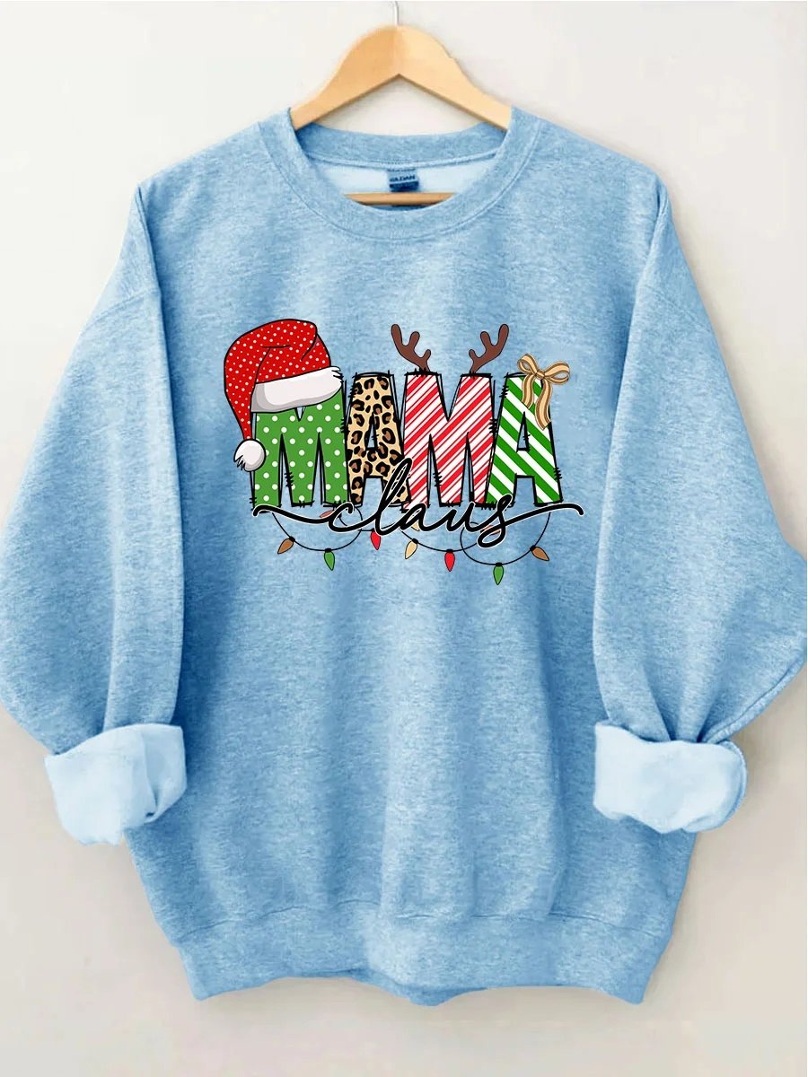 Women's Plus Size MAMA Christmas Sweatshirt