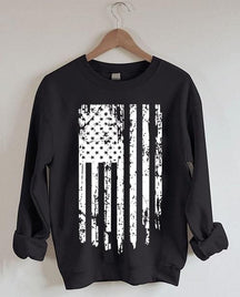 Women's Plus Size USA Flag Sweatshirt