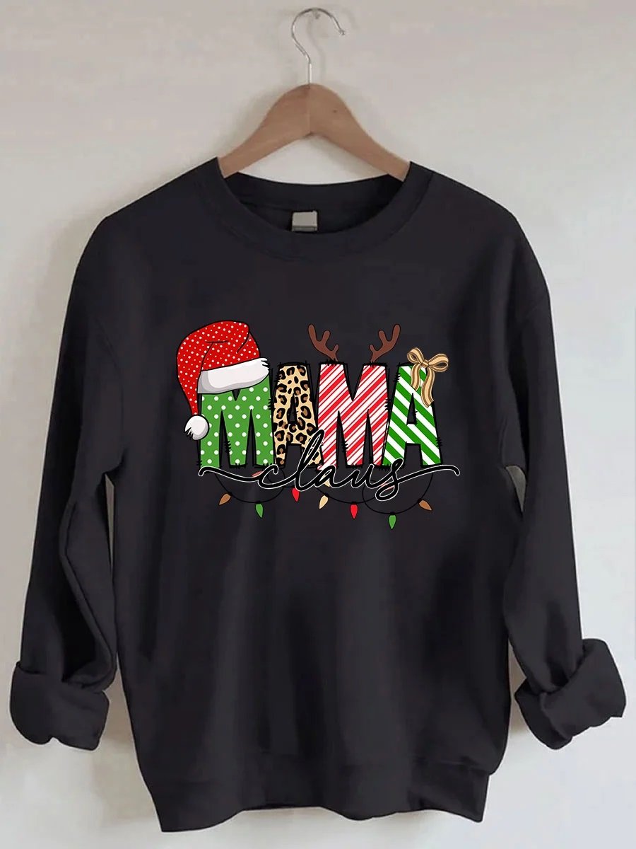 Women's Plus Size MAMA Christmas Sweatshirt