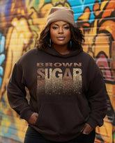 Women's Plus Size Brown Sugar Long Sleeve Hoodie