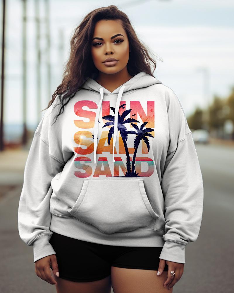 Women's Plus Sun Salt Sand Hoodie