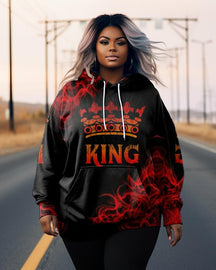 Women's Plus SizKing Crown Long Sleeve Hoodie