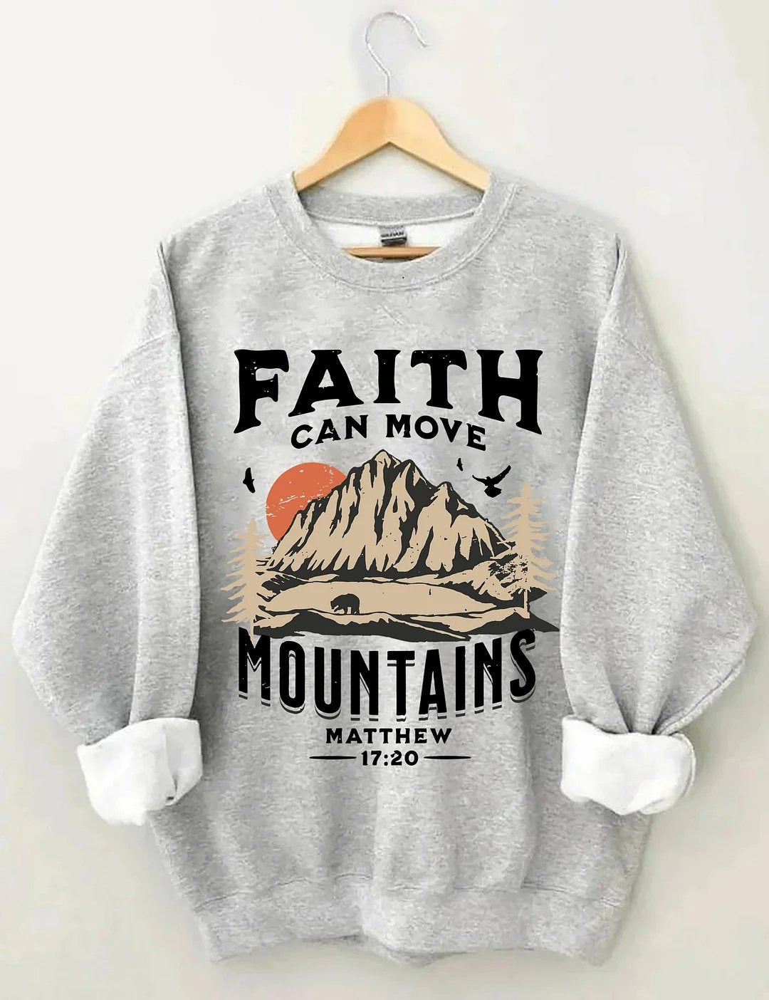 Women's Plus Size Faith Can Move Mountains Sweatshirt