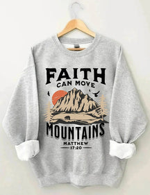 Women's Plus Size Faith Can Move Mountains Sweatshirt