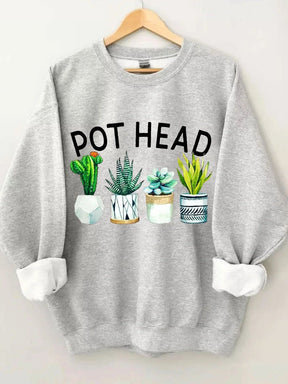 Women's Plus Size Pot Head Sweatshirt