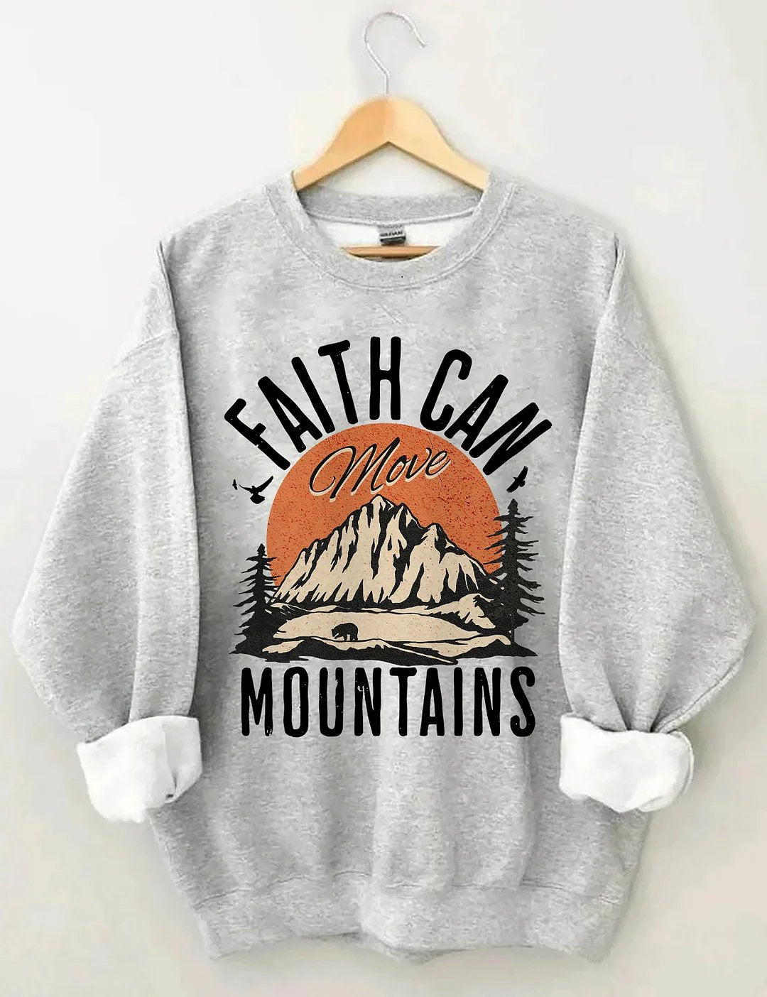 Women's Plus Size Faith Can Move Mountains Sweatshirt