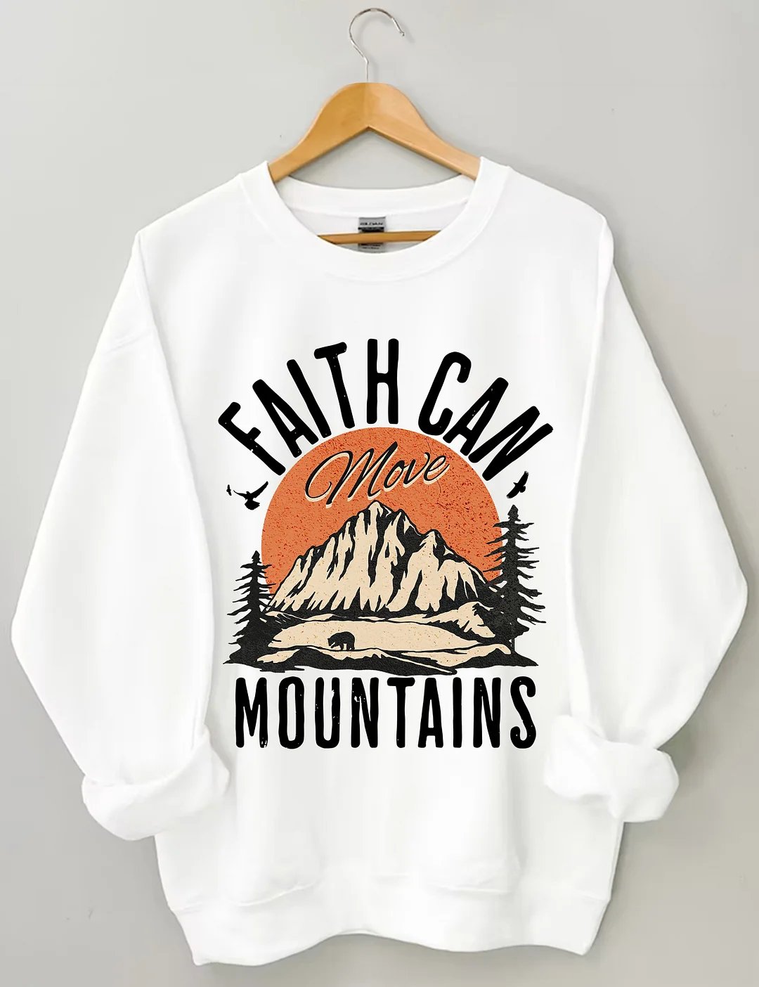 Women's Plus Size Faith Can Move Mountains Sweatshirt